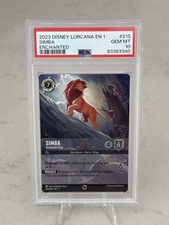 2023 DISNEY LORCANA EN 1 SIMBA ENCHANTED PSA 10