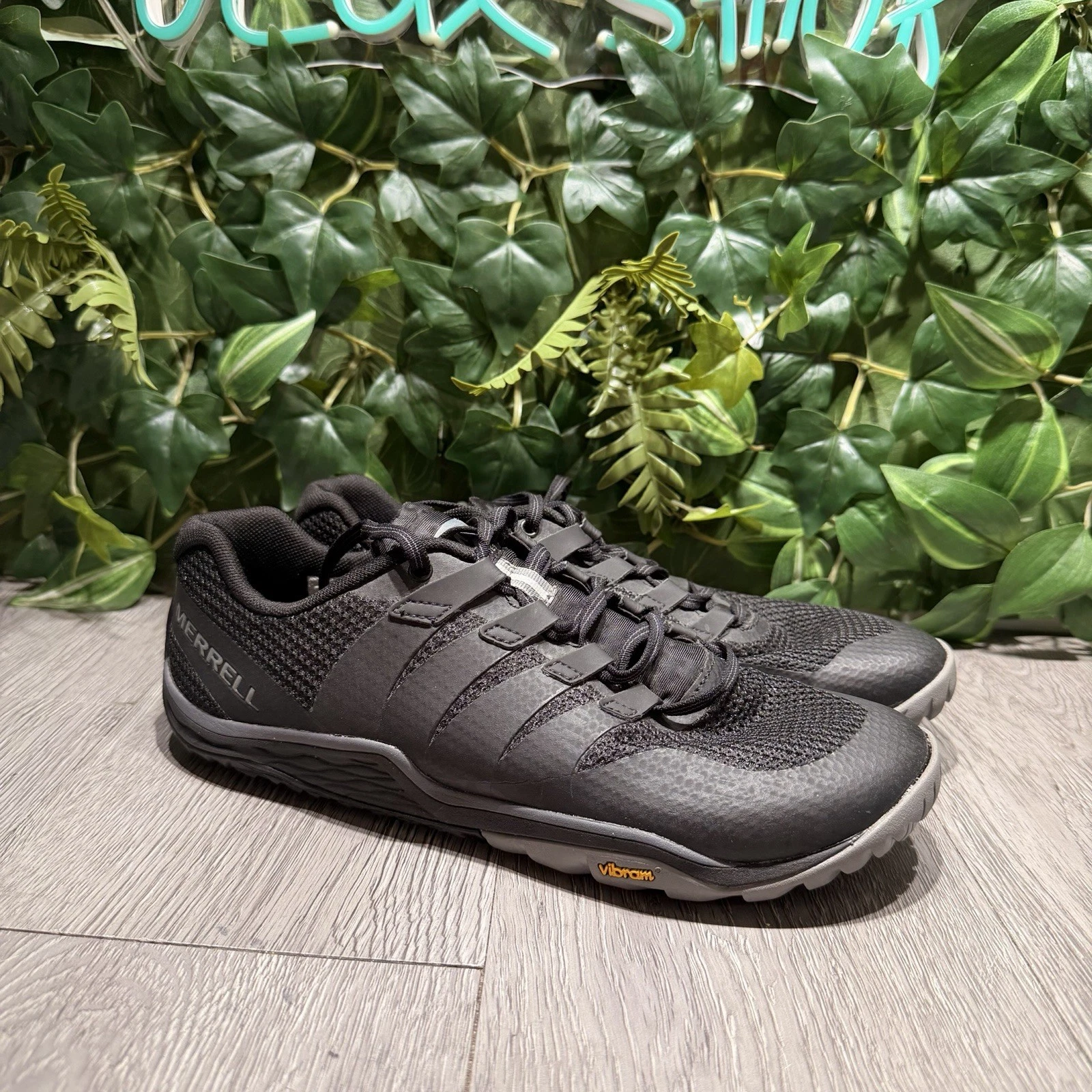Merrell Womens Trail Glove 5 J599678 Black Running Shoes Sneakers Size 9.5