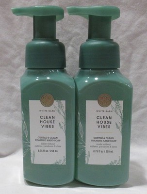 White Barn Bath & Body Works Foaming Hand Soap Lot Set of 2 CLEAN HOUSE VIBES