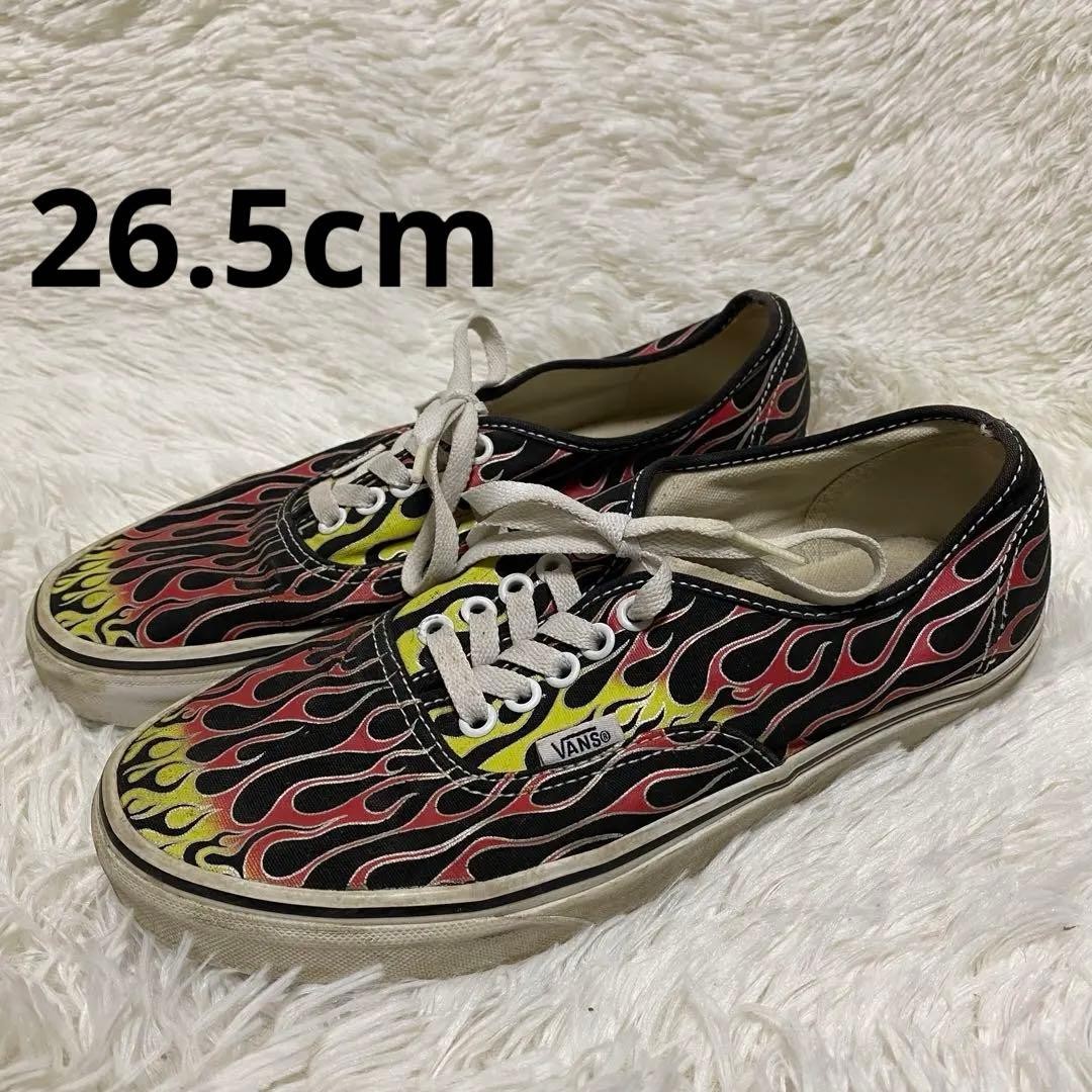 Men 8.5US Vans Authentic Fire Pattern Frame - image 1