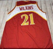 ATLANTA HAWKS DOMINIQUE WILKINS SIGNED RED CUSTOM JERSEY JSA COA!!!