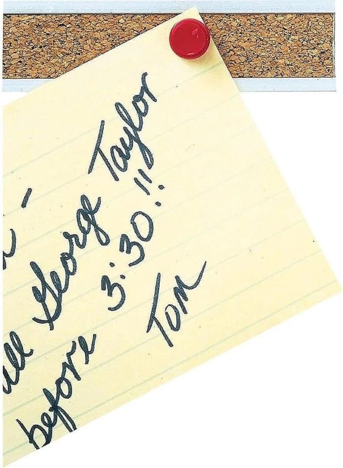 Bulletin Bar Strip, Cork Board, 18" x 1", Classroom, Office, Cubicle, Aluminu... - Image 2 of 4