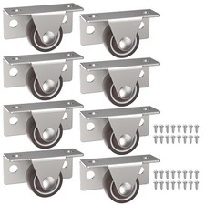 1 Inch Side Mount Casters Mini Low Profile Rubber Roller 8 Pack Furniture