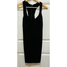 Nicole Miller Black Sleeveless Racerback Zipper Bandage Bodycon Dress Sexy