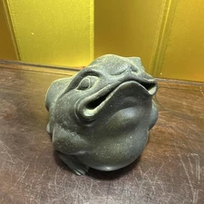 Antique FROG Bronze Statue Censer Japanese MEIJI Era Incense Burner 3.9 inch