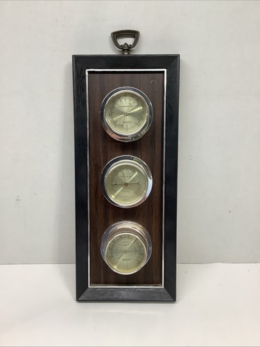 Vintage Springfield Wall Barometer Thermometer Humidity Weather Station