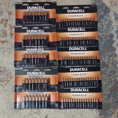 Duracell Power Boost AA & AAA  Batteries 16,ct Packs 1.5V MAR 2037 160 total!