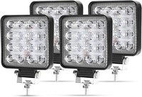 LED Arbeitsscheinwerfer, 4 X 48W Quadrat LED Offroad Zusatzscheinwerfer 12V 24V