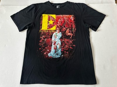 Elton John Farewell Yellow Brick Road 2022 Tour Black T-Shirt Size Medium.