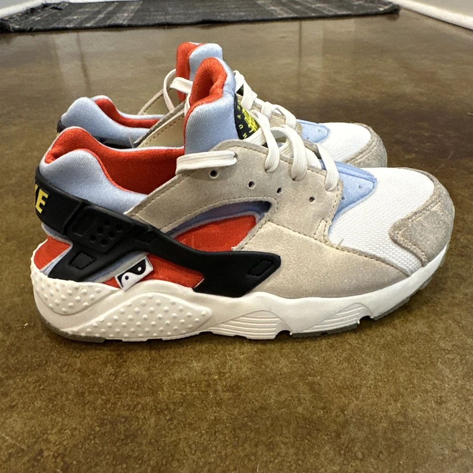 Niños Nike Huarache Run Yin Yang Azul Gris Rojo Negro DV2197-700 Talla 1Y 2021 Foto 3 de 4