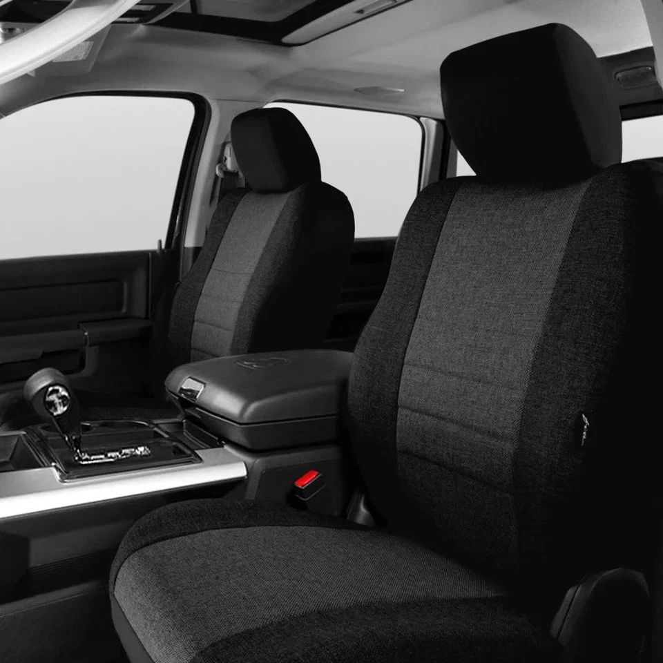 For Ram ProMaster 1500 14-24 Fia Series 1st Row Black & Charcoal Seat Covers - Image 3 of 4