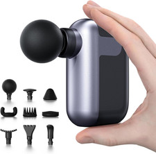 Mini Massage Gun with 10 Heads, Percussion Deep Tissues Black