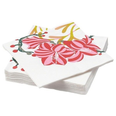 Ikea Vinterfint Paper Napkins Set of 30 Christmas Amaryllis 605.811.33 Fast Ship