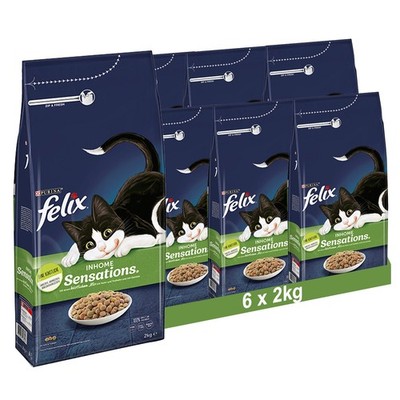 FELIX Inhome Sensations Katzenfutter trocken mit Huhn und Gemüse (6x2kg)