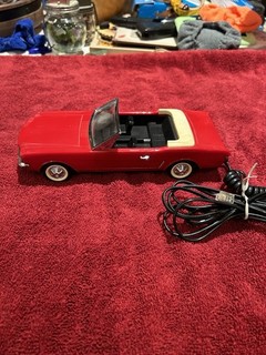 VTG. NOVELTY 65 MUSTANG TELEPHONE RED LANDLINE EX. CONDITION. WORKS GREAT