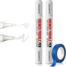 Cocomfix White Shoe Paint Midsole Markers Acrylic-Based 2 Pack White Quick Dry