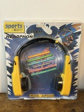 Sports By GPX AHP3200D Yellow AM/FM Headphone Radio - Brand New -NOS
