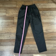 VTG PS Gitano Black High Rise Tapered Pants Women's Size M Elastic Waist 28030