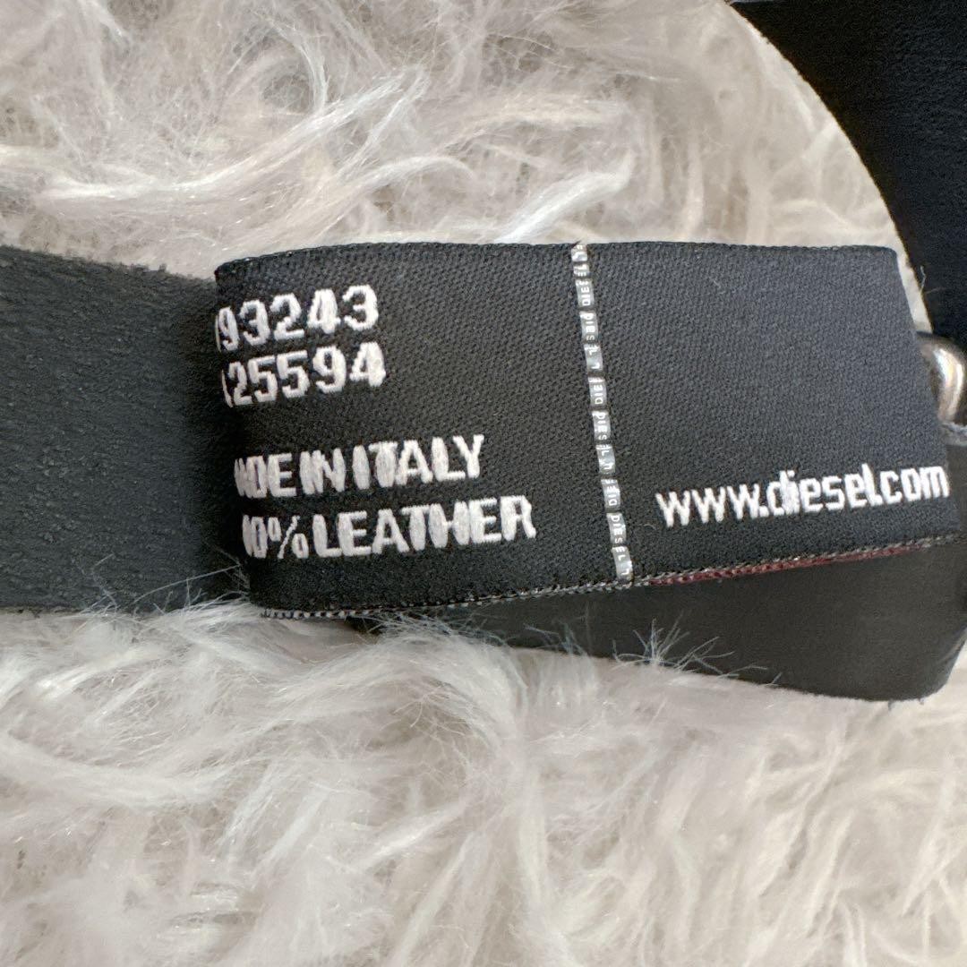 ドール Diesel Women Vintage Processing Buckle Belt Length 98cm Black