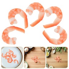 10 Pcs Fake Realistic Food Shrimp Toy Artificial Decoration for Display