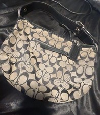 Coach Signature Shoulder Bag Beige/Brown with...
