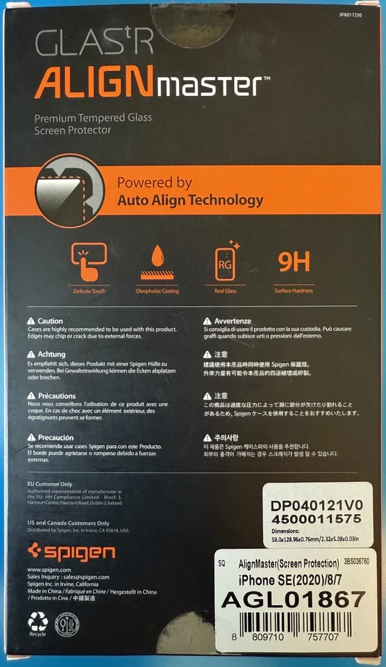 (SOLO UNO) Protector Pantalla Cristal Templado Spigen para iPhone 7/8/SE 2/SE 3 Foto 3 de 3