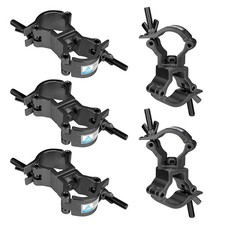 5 Pack Stage Light O Clamp Fits OD 1-1/4"-1-3/8" Pipe,Swivel Double Truss Cla...