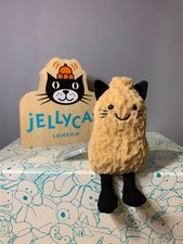 Jellycat Amuseables Peanut Cat Outfit Used VGC With Tag 100% Authentic Plush Toy