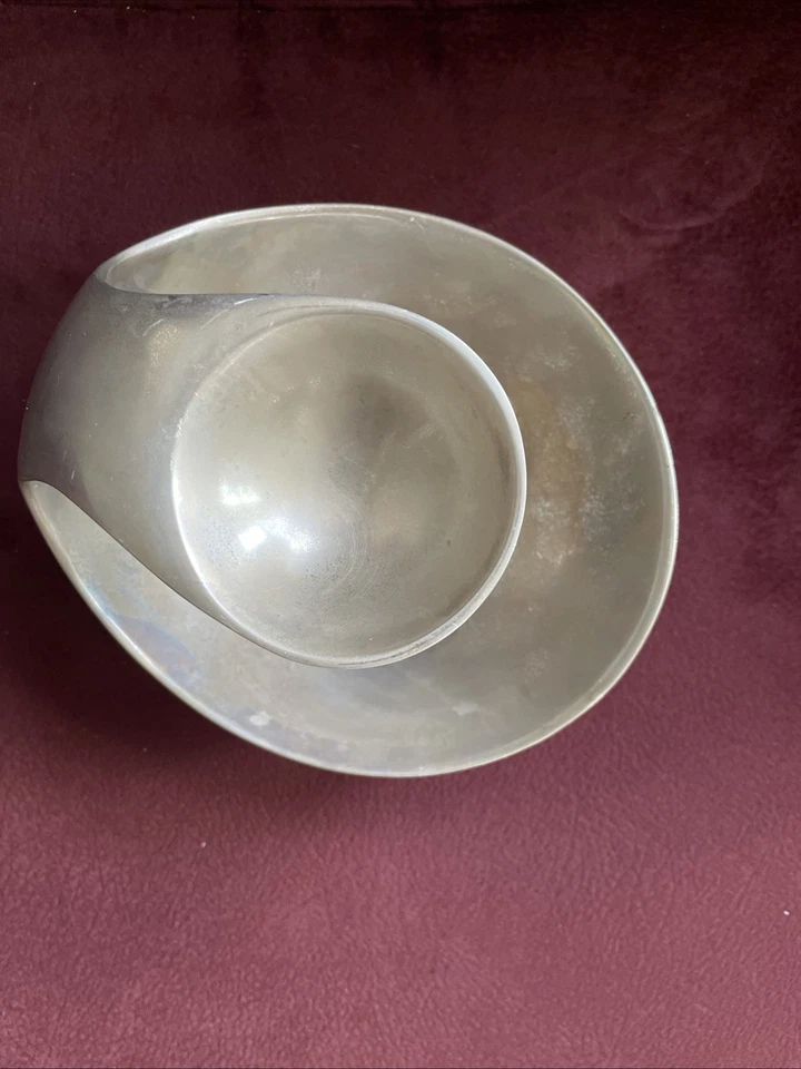 Nambe 7 Inch Scoop Server Chip Dip Wei Young Classic Silver Alloy 2011 - Image 2 of 4