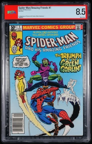 SPIDER-MAN & HIS AMAZING FRIENDS #1 December 1981 MARVEL COMICS PSA 8.5 WP