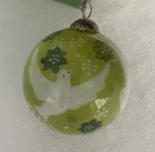 Li Bien Christmas White Peace Doves Ornament / Reverse Hand Painted Inside — photo 3
