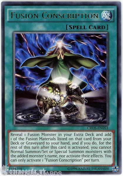 CROS-EN053 Fusion Conscription Rare UNL Edition Mint YuGiOh Card