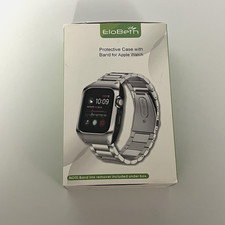 Protective Case with Black Stainless Steel Band for Apple Watch 38mm - 45mm