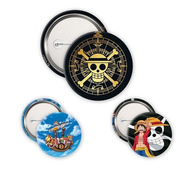 Gadget - One Piece: Abystyle - Skull & Luffy Badge Pack -D- Abystyle-image
