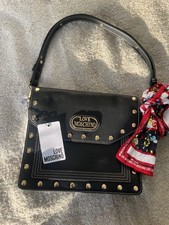  LOVE MOSCHINO BORSA Y2K Black Studded Shoulder Bag BNWT 