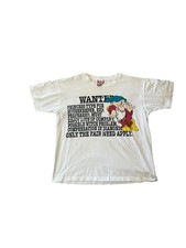 Rare Vintage Disney Doc Dwarf Tee Single Stitch 80s 90s Graphic Shirt L