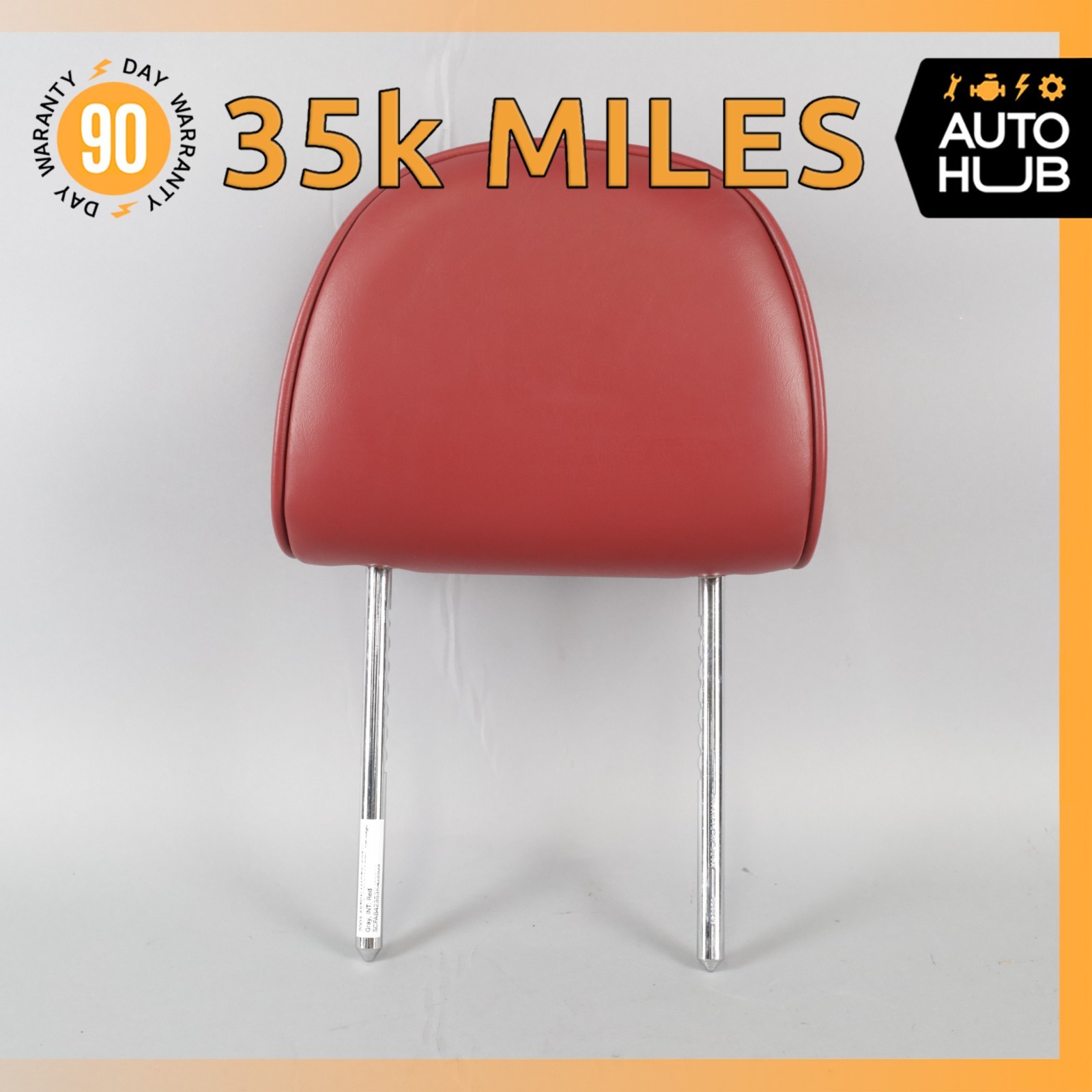 00-04 Aston Martin DB7 Vantage Front Left or Right Seat Headrest Red OEM 35k
