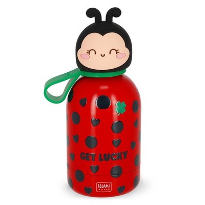 Legami - Hot&Cold BFF Ladybug Kids Thermos Flask Double Walled 18/8 Stainless St