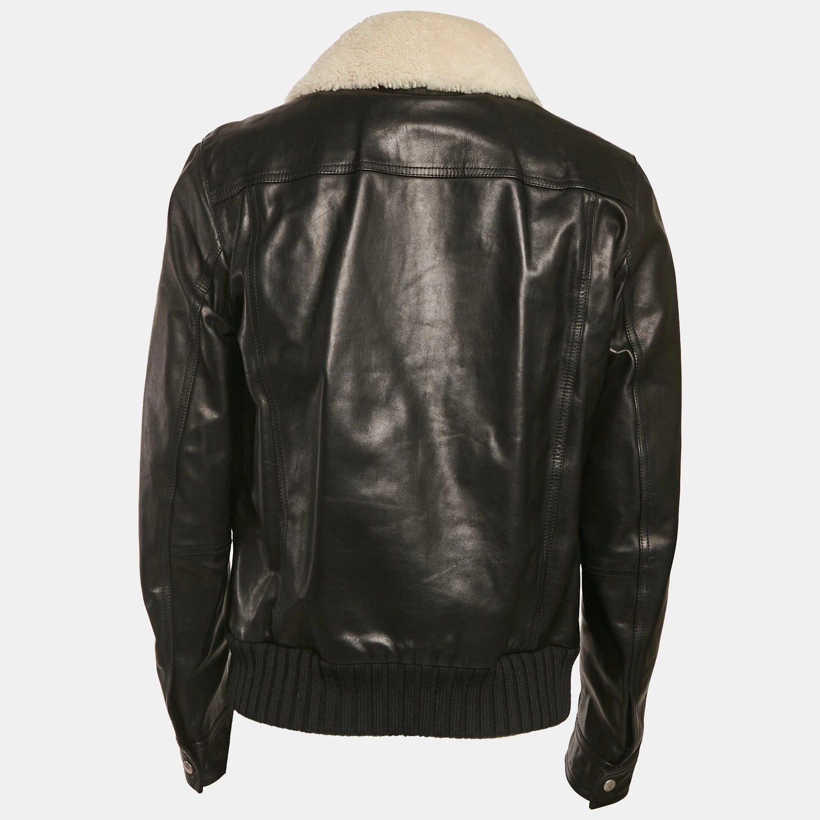 Gucci Giacca Bomber Pelle Shearling Nero XL