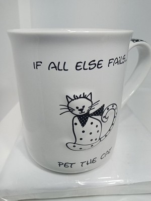 PET THE CAT MUG. PET THE CAT IF ALL ELSE FAILS MUG. CAT LOVERS MUG. B280