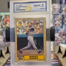 Topps 1987 #320 Barry Bonds Rookie Baseball Card WCG Graded Pirates MLB. rookie card picture