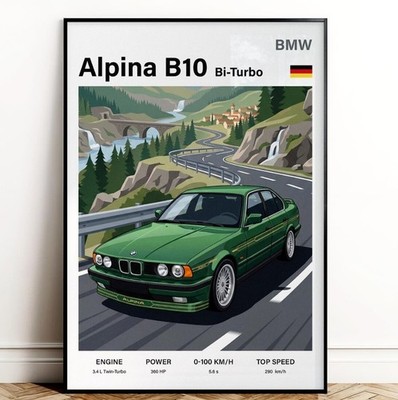 【カタログ】 ALPINA B10 Buy BMW Alpina B10 Bi-Turbo (E34) poster Classic German Car