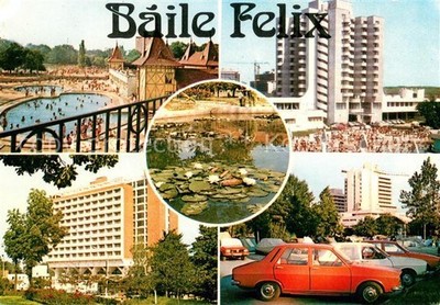 Baile Felix Teilansichten Kurort Strandbad Thermalbad Teich Wasserrosen