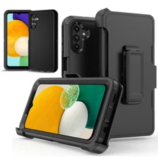 For Samsung Galaxy A13 5G Case Heavy Duty Hybrid Cover+Belt Clip Tempered Glass