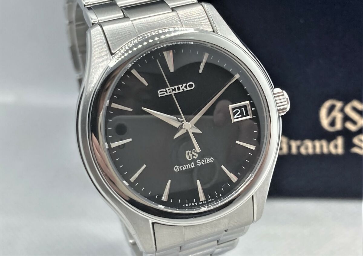 AUTH GRAND SEIKO Men's Wristwatch Watch Quartz Black Dial AUTH GRAND SEIKO Men's Wristwatch Watch Quartz Black Dial