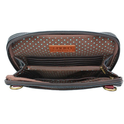 Chala DARLING CROSS Companion Organizer Faux Leather Crossbody Bag (Navy) NWT - Picture 2 of 5