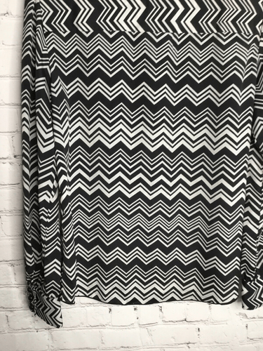 Missoni Shirt Women's Medium Shirt Button Up Blouse Black/White Zigzag Size M - Picture 9 of 12