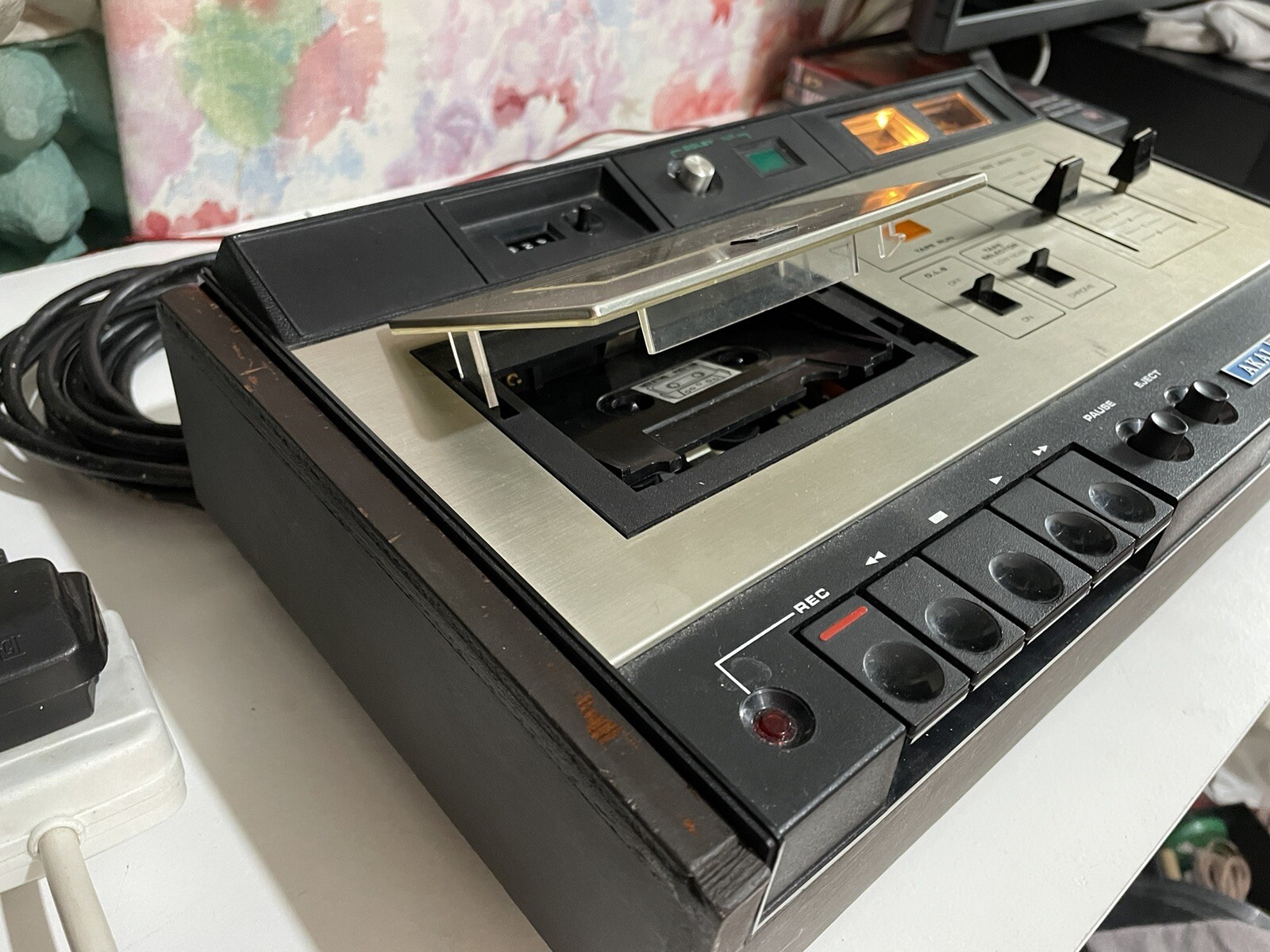 AKAI GXC38D Glass & XTAL Ferrite Head Cassette Tape Deck GOOD WORKING