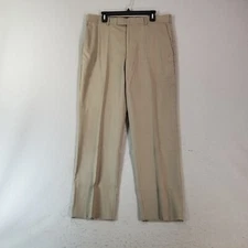 Perry Ellis portfolio dress pants men's 36x32 light brown pleated straight