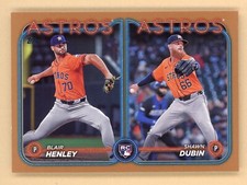 Blair Henley / Shawn Dubin - 2024 Topps Update - Rookie - Gold  /2024 - Astros